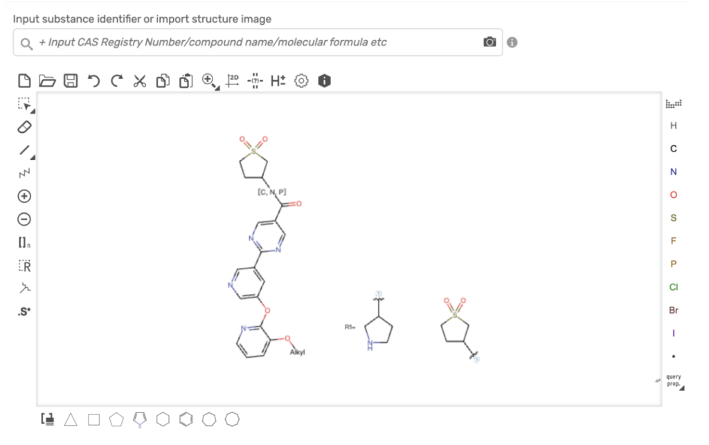 Markush structures for precise structural searches