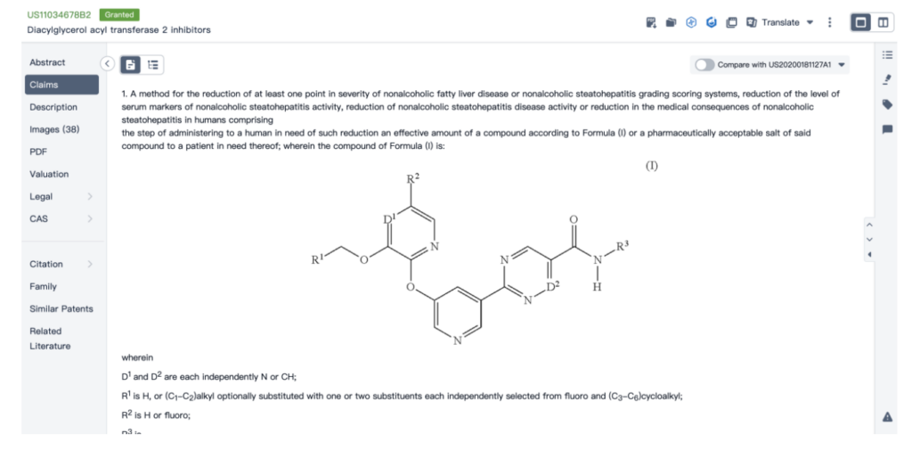 Markush는 정확한 구조 입력인 Patsnap Chemical을 사용하여 구조 및 특허를 검색합니다.